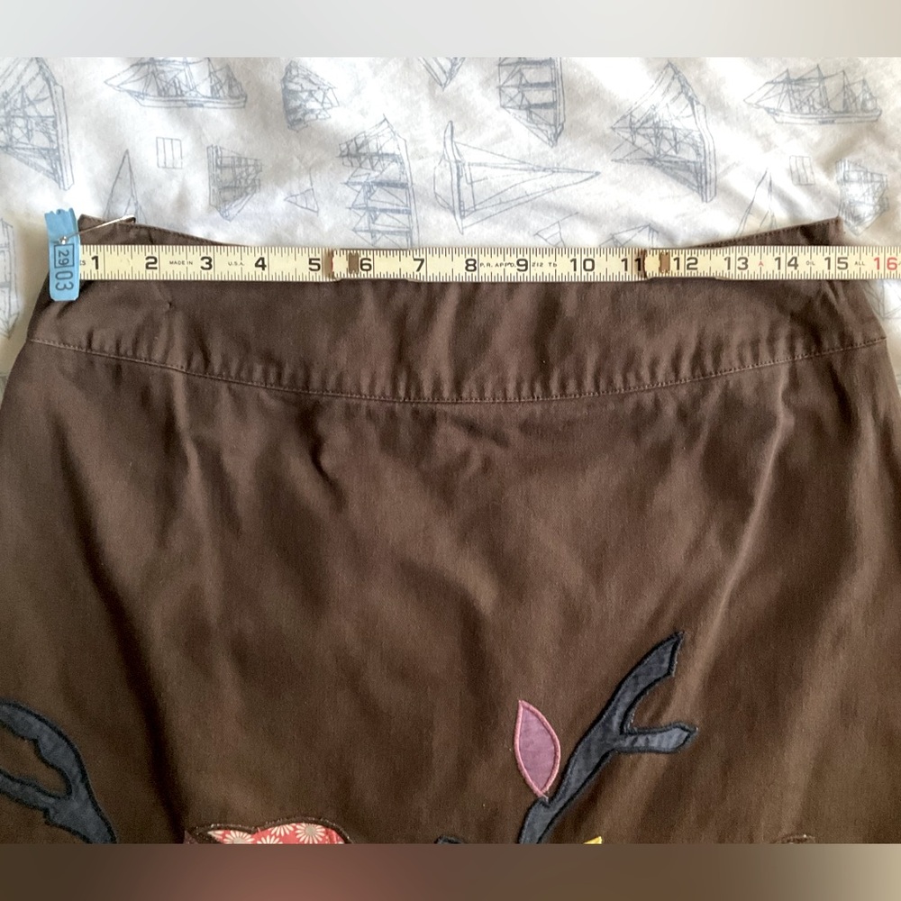 BODEN Skirt w/Birds, Side zip - Picture 7 of 11